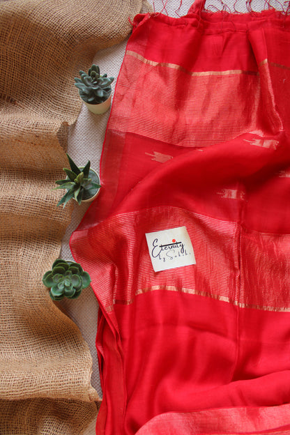 Red Zariya Raga Resham Saree