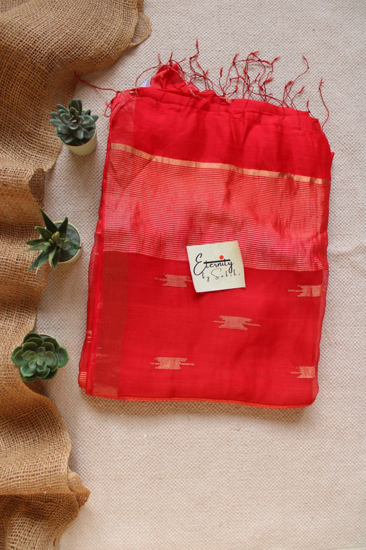 Red Zariya Raga Resham Saree - Eternity by Sakshi