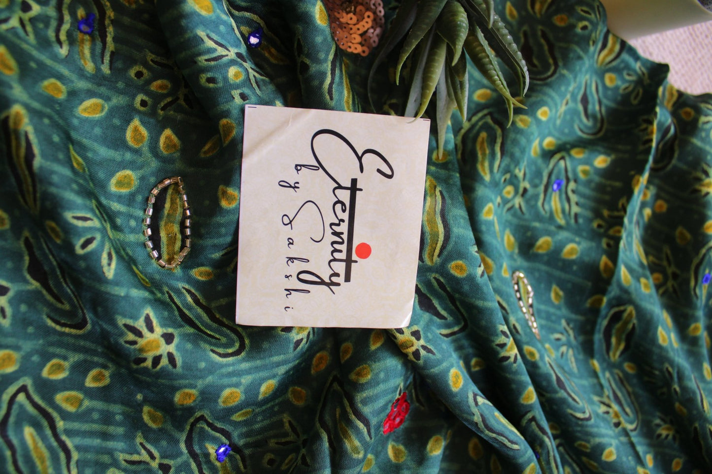 Sahiba Ajrakh Silk Handwork Saree - Eternity by Sakshi