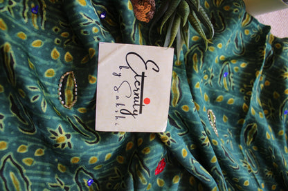 Sahiba Ajrakh Silk Handwork Saree - Eternity by Sakshi