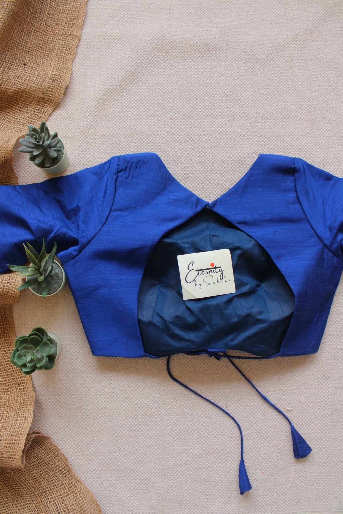 Blue Gulnaar Brocade Blouse - Eternity by Sakshi