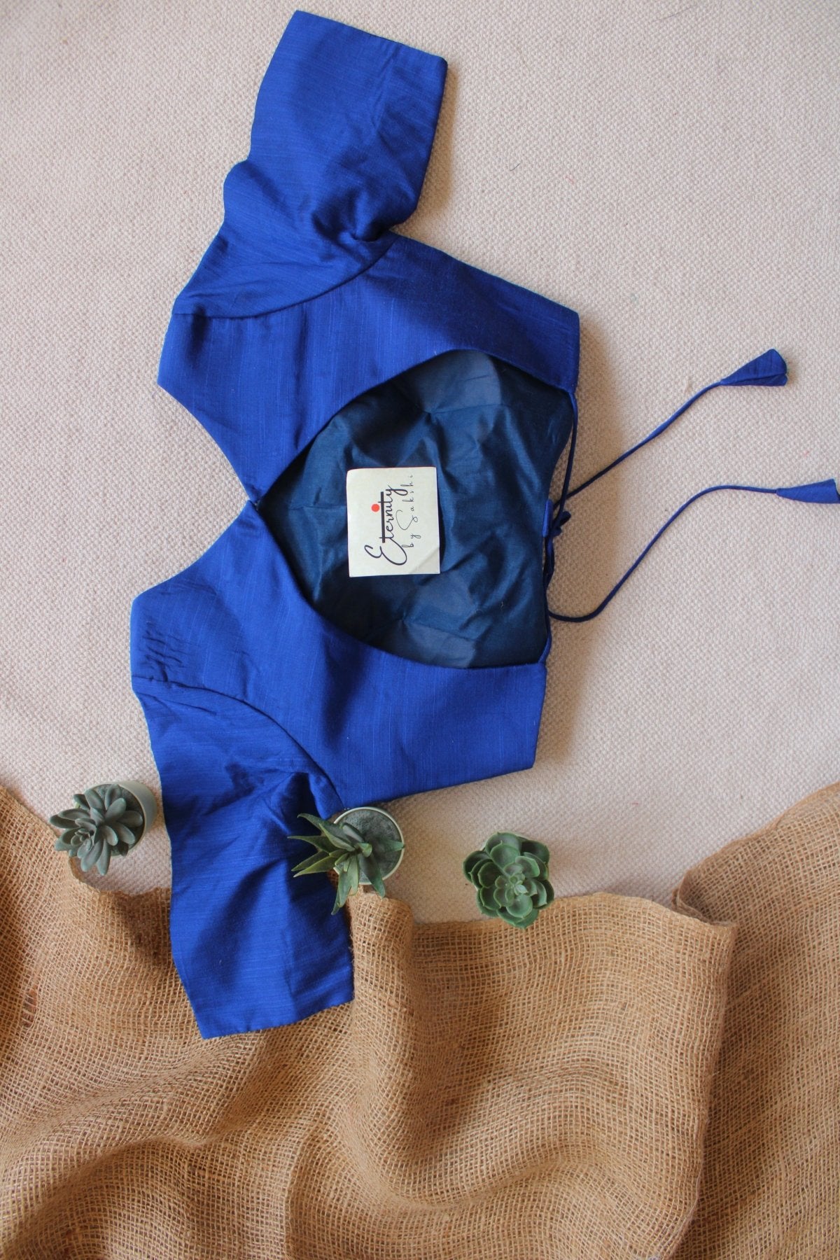 Blue Gulnaar Brocade Blouse - Eternity by Sakshi