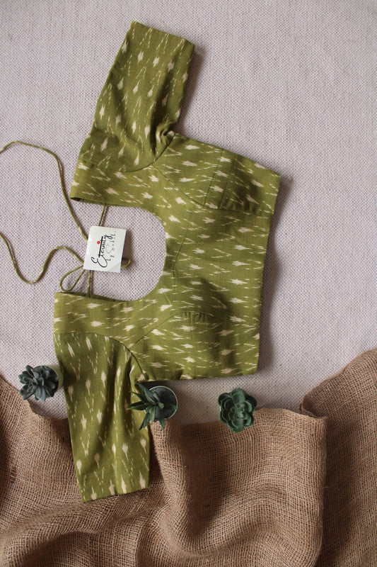 Green Ikkat Blouse - Eternity by Sakshi