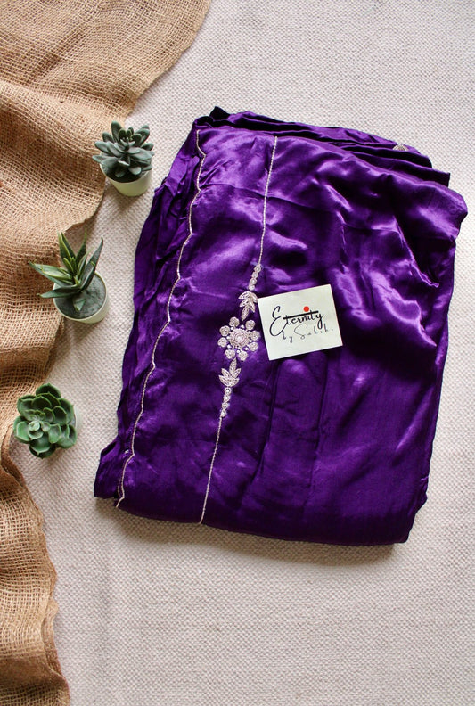 Purple Modal Handwork Saree - Eternity by Sakshi