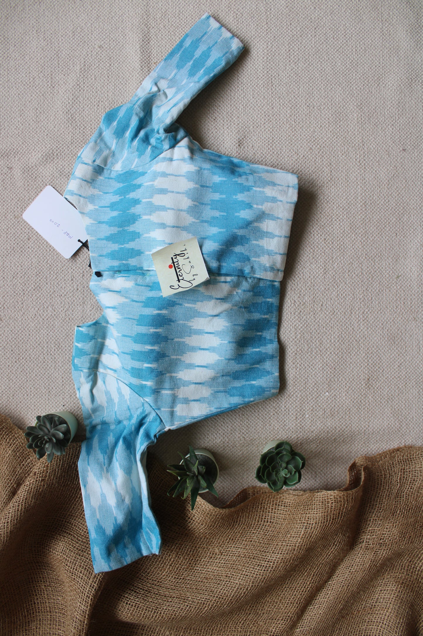 Sky Blue Ikat Garage Blouse