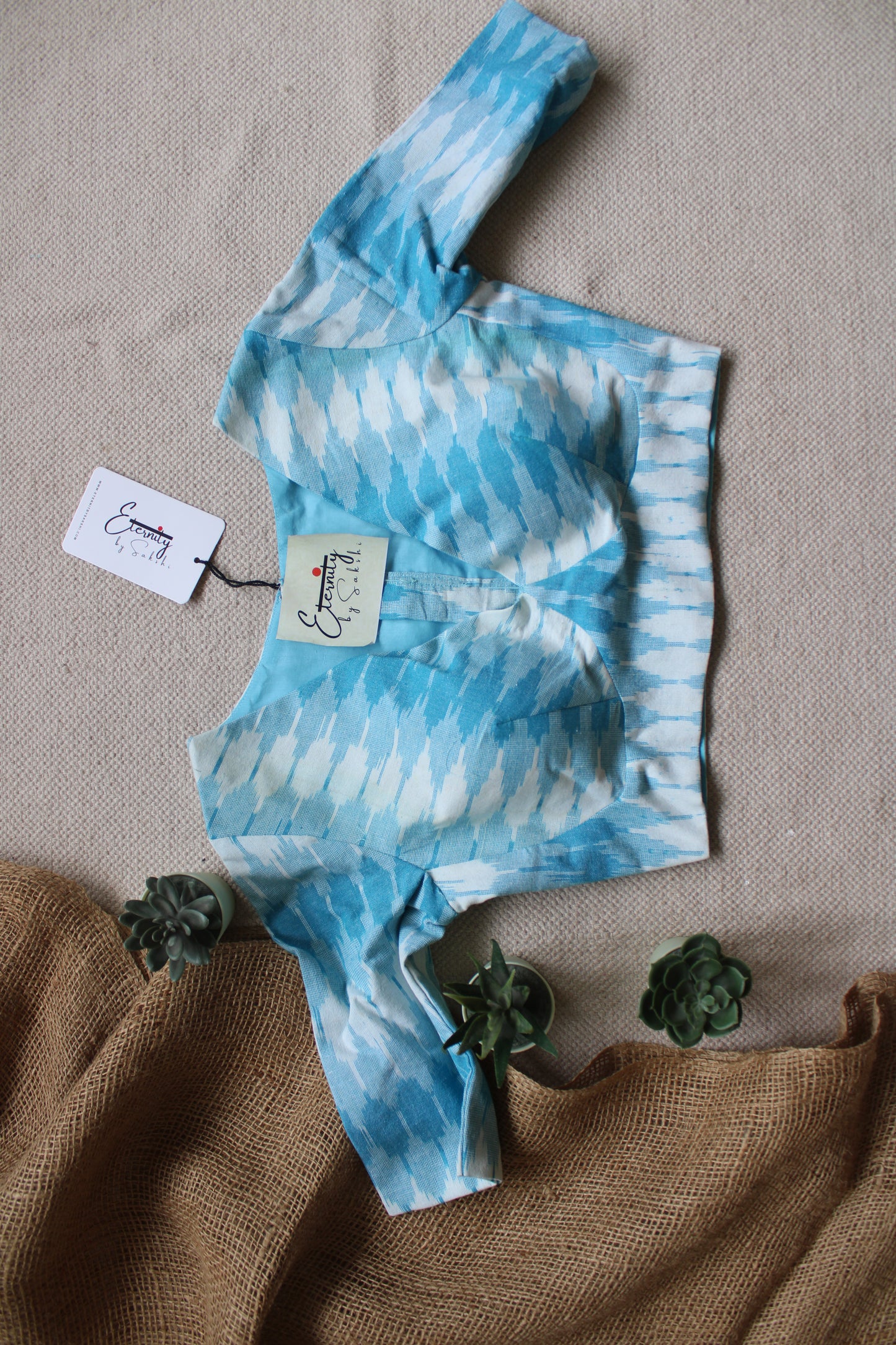 Sky Blue Ikat Garage Blouse