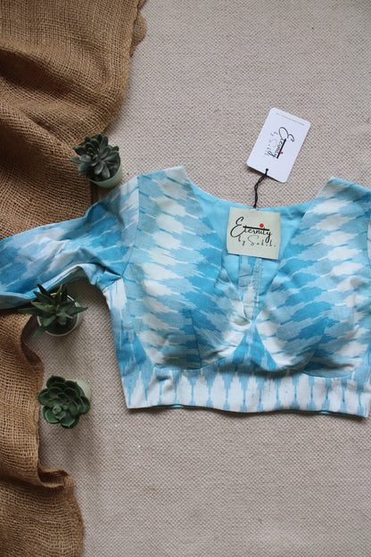 Sky Blue Ikat Garage Blouse