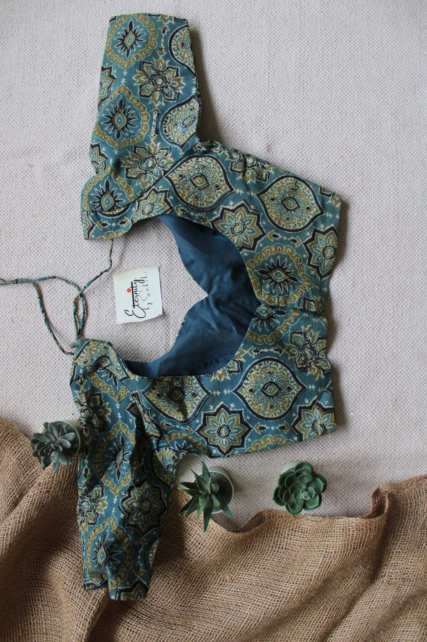 Vintage Teal Garage Blouse