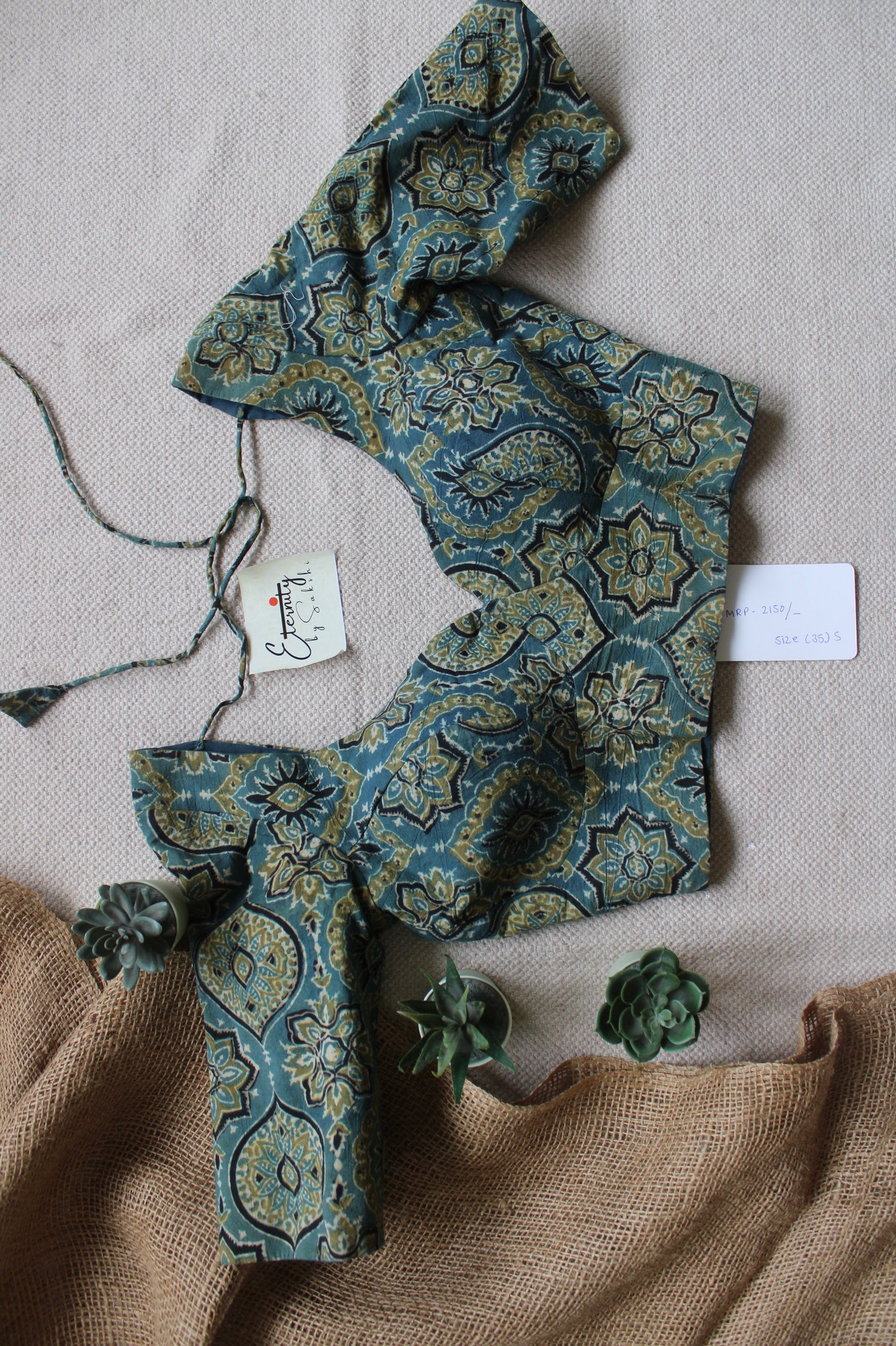 Vintage Teal Garage Blouse