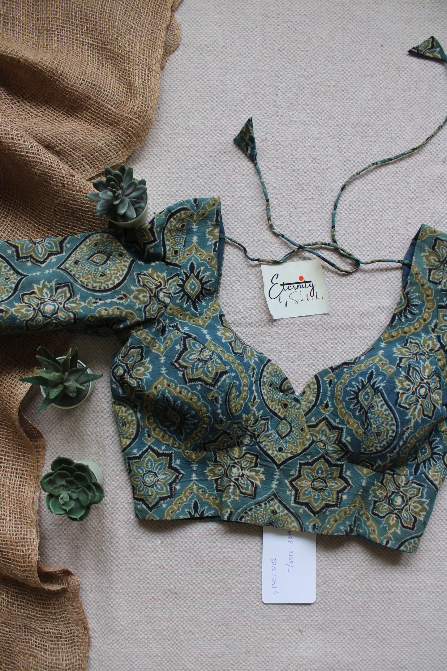 Vintage Teal Garage Blouse