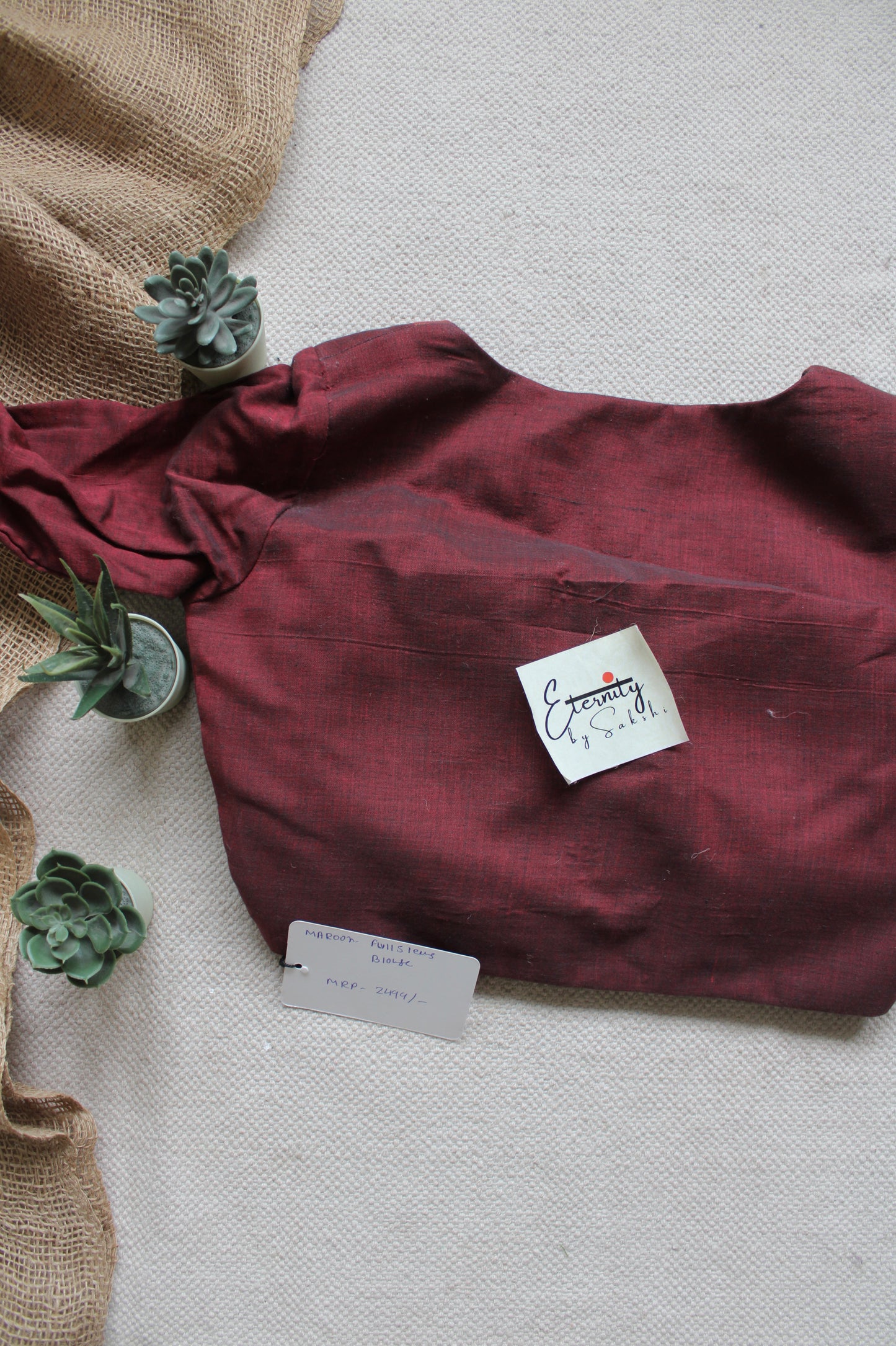 Maroon Full Sleeves Garage blouse