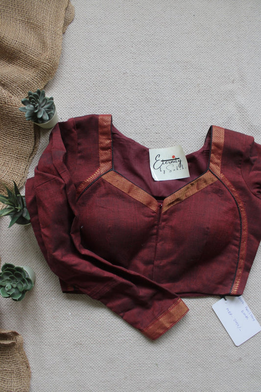 Maroon Full Sleeves Garage blouse - Eternity by Sakshi