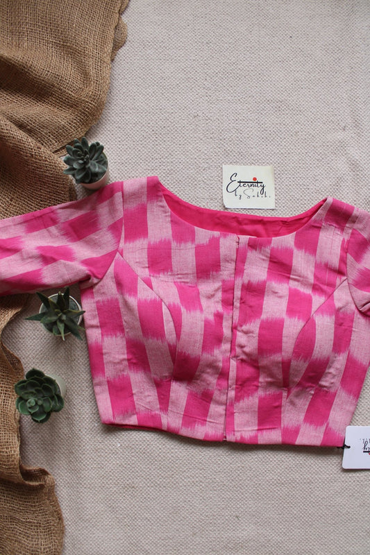 Pink Ikat Garage Blouse - Eternity by Sakshi