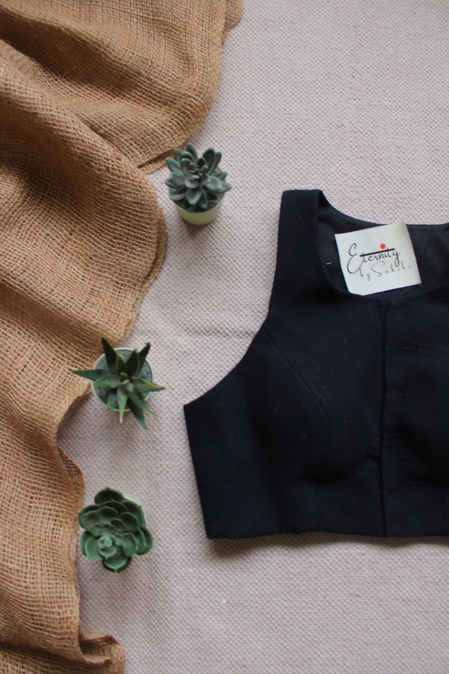 Gulmohar Black Nooriya Blouse