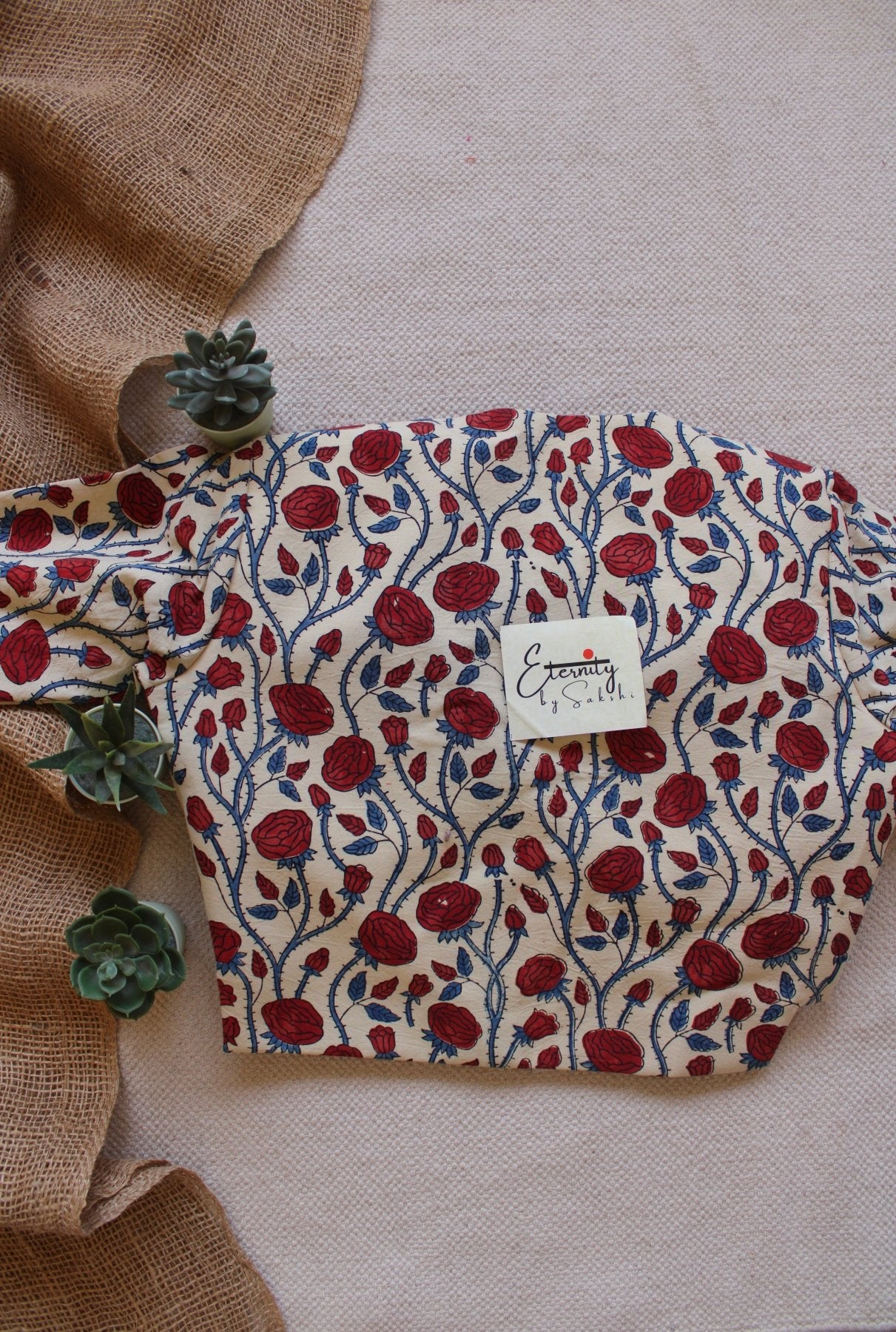 Ajrakh Hakoba –Rosevine Blouse - Eternity by Sakshi