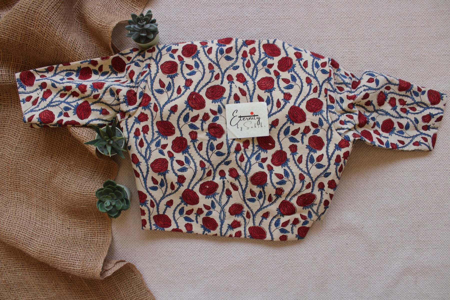 Ajrakh Hakoba –Rosevine Blouse - Eternity by Sakshi
