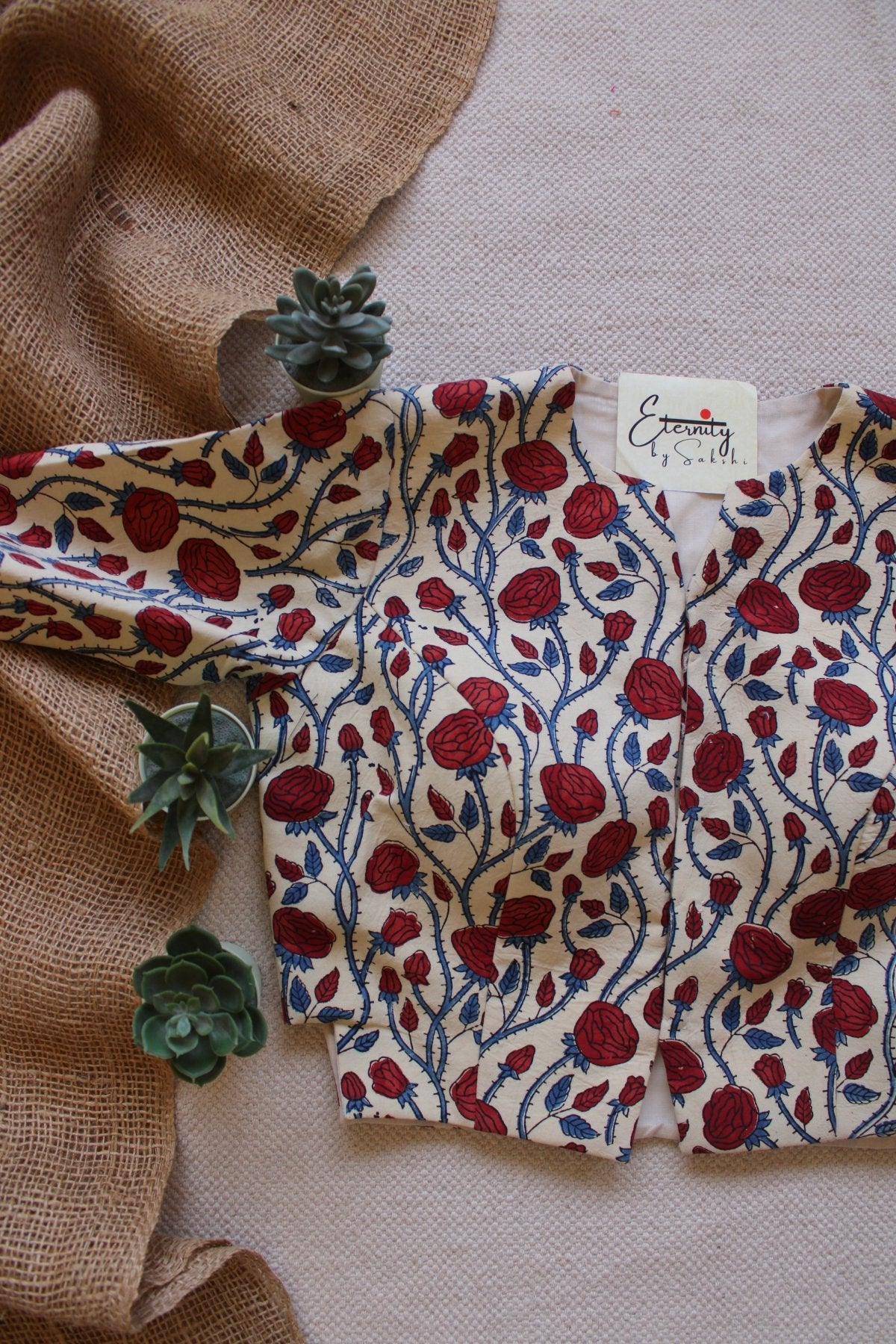 Ajrakh Hakoba –Rosevine Blouse - Eternity by Sakshi