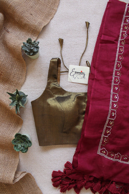 Scarlet Noor Saree + Sona Noorie Blouse Combo - Eternity by Sakshi