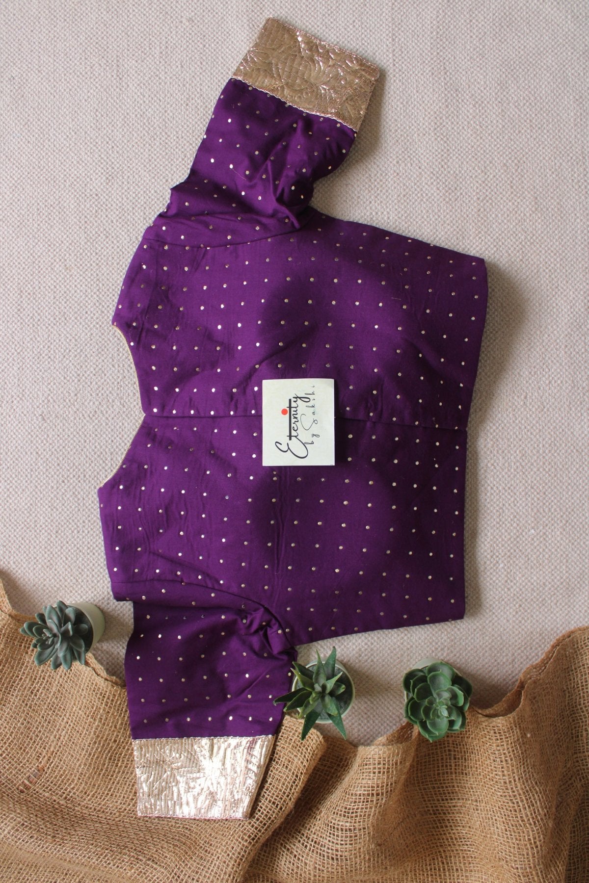 Purple Navratri Amba Blouse - Eternity by Sakshi