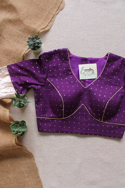 Purple Navratri Amba Blouse - Eternity by Sakshi