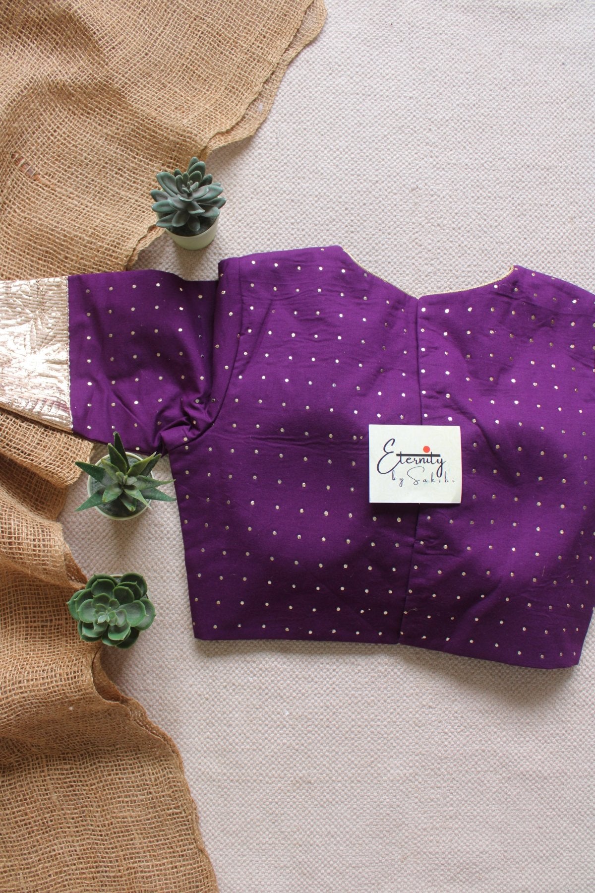 Purple Navratri Amba Blouse - Eternity by Sakshi