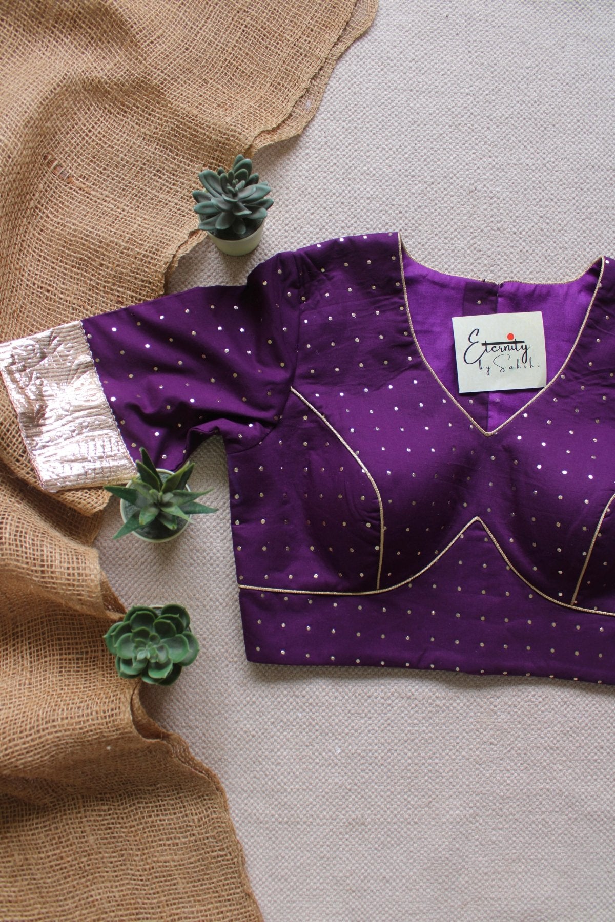 Purple Navratri Amba Blouse - Eternity by Sakshi