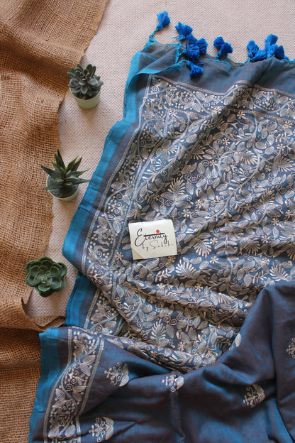 Blue Bloom Mist Saree - Eternity by Sakshi