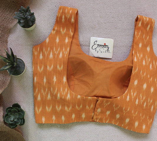 Mustard Noorie Ikkat Blouse - Eternity by Sakshi