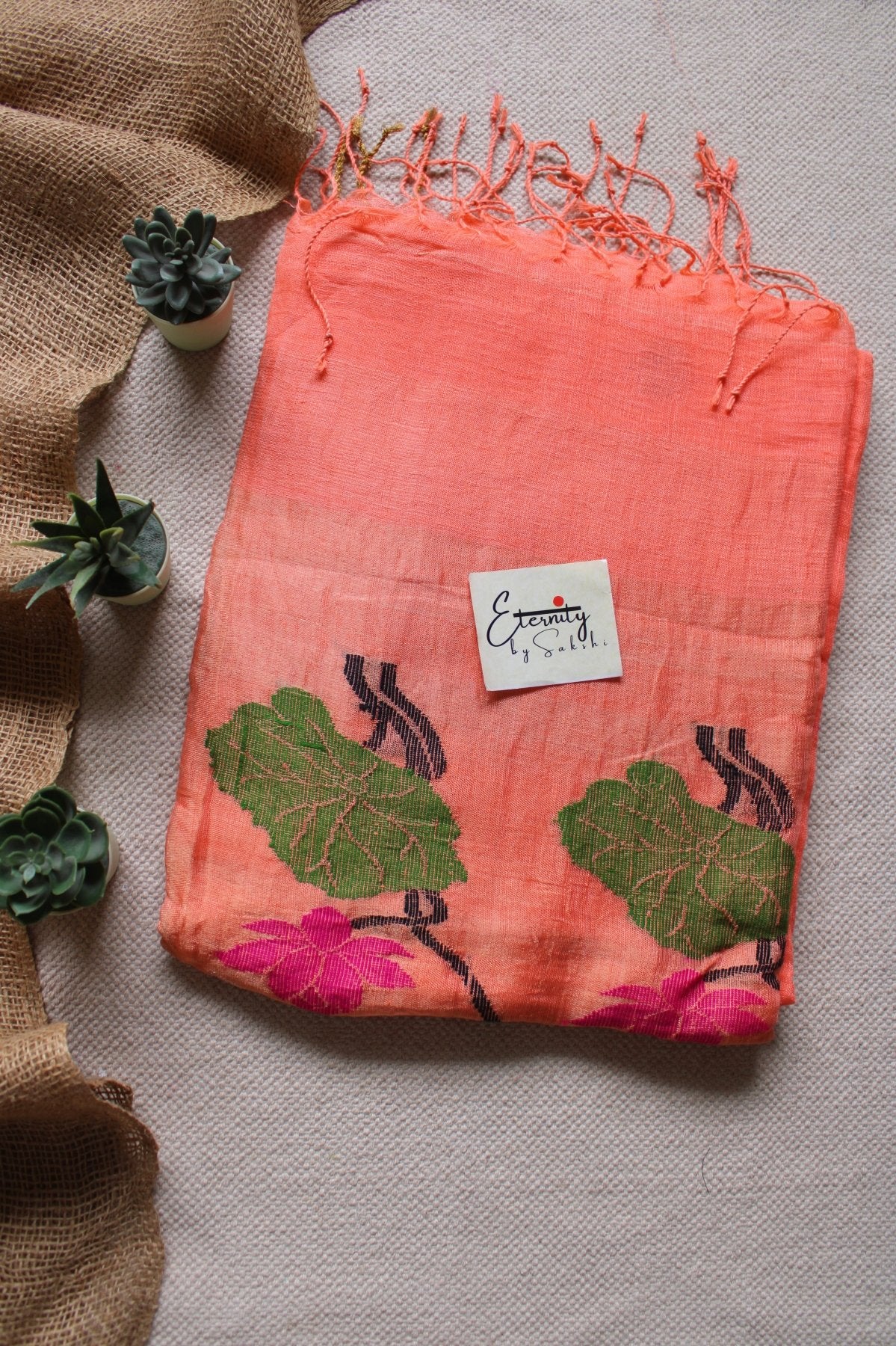 Peach Pankhuri Saree - Eternity by Sakshi