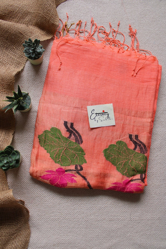 Peach Pankhuri Saree - Eternity by Sakshi
