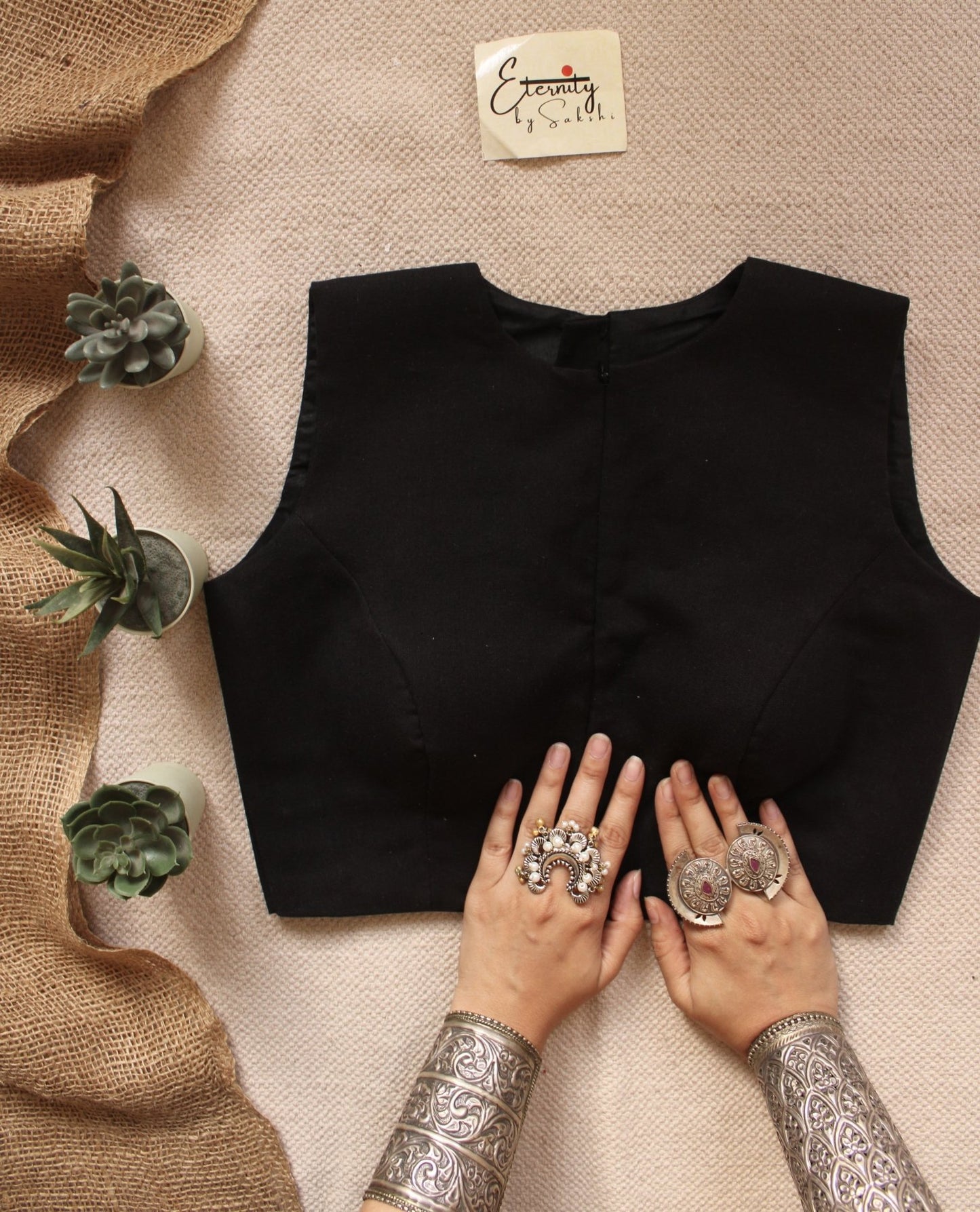 Black Double Zip Mood blouse - Eternity by Sakshi