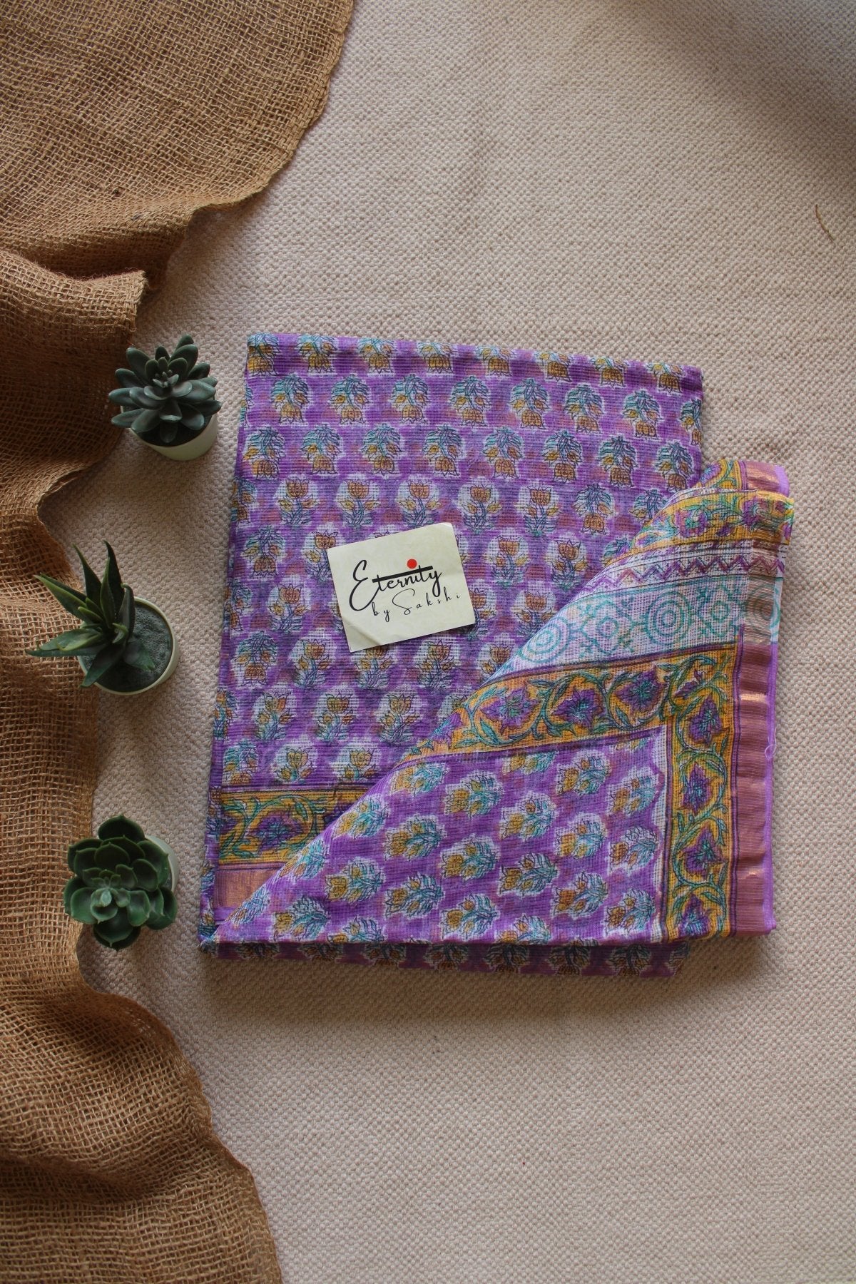 Purple Plum Kota Doriya Saree - Eternity by Sakshi