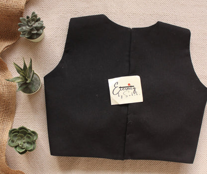 Black Double Zip Mood blouse - Eternity by Sakshi