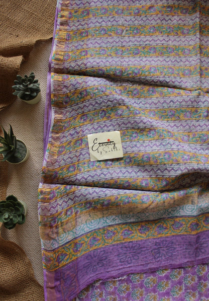 Purple Plum Kota Doriya Saree - Eternity by Sakshi