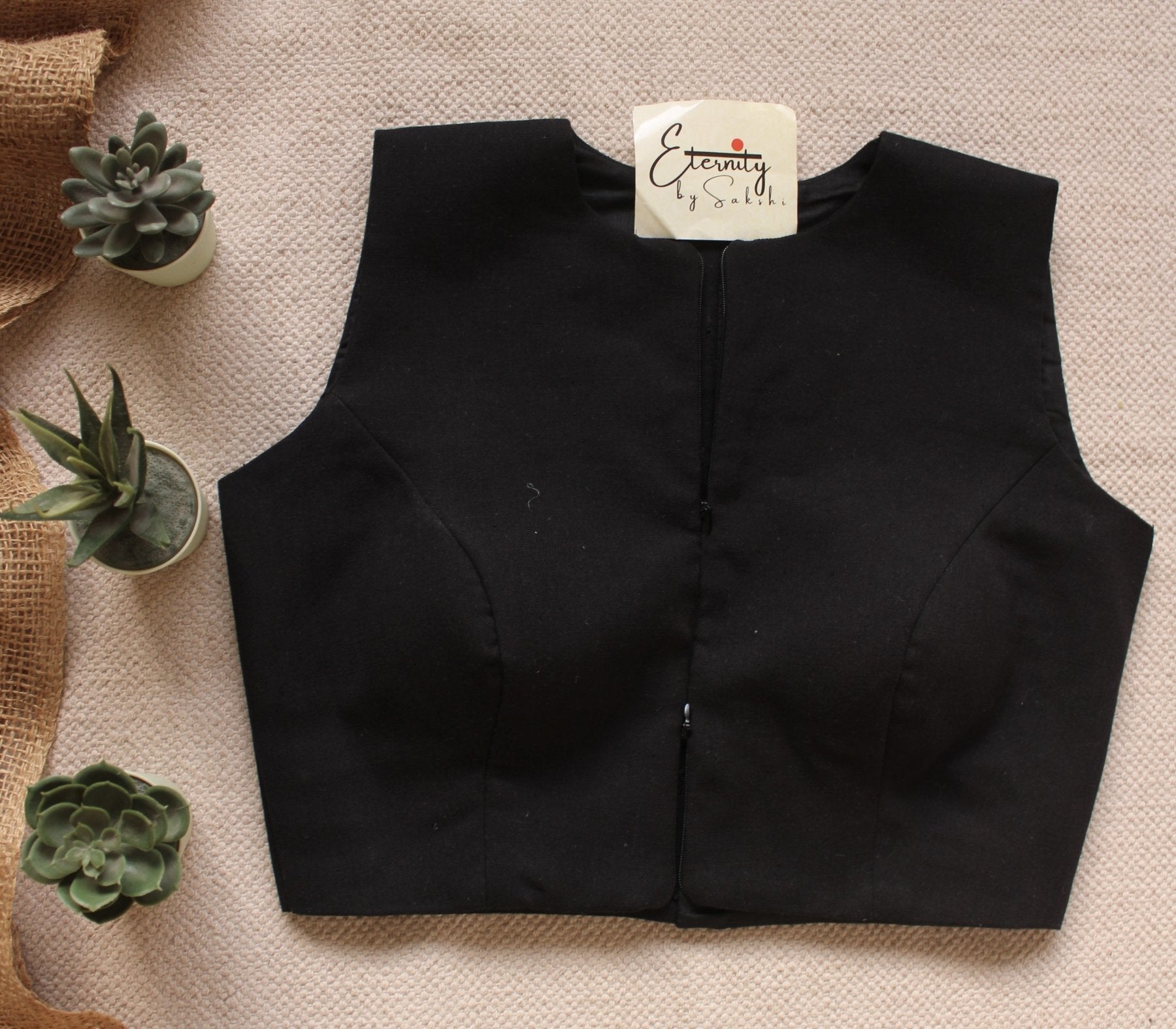 Black Double Zip Mood blouse - Eternity by Sakshi