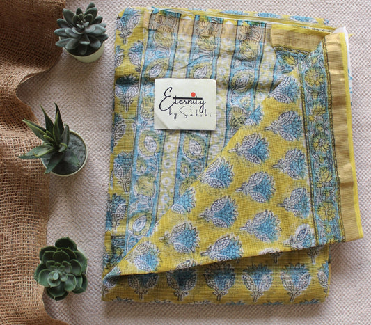 Mustard Bloom Kota Saree - Eternity by Sakshi