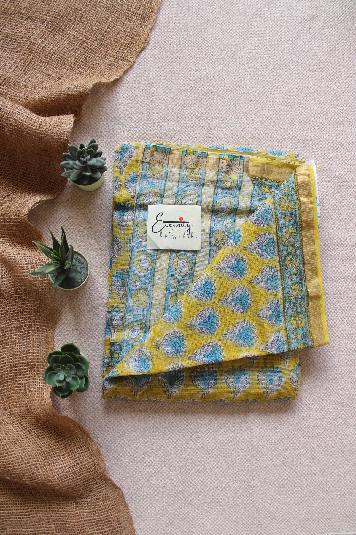 Mustard Bloom Kota Saree - Eternity by Sakshi