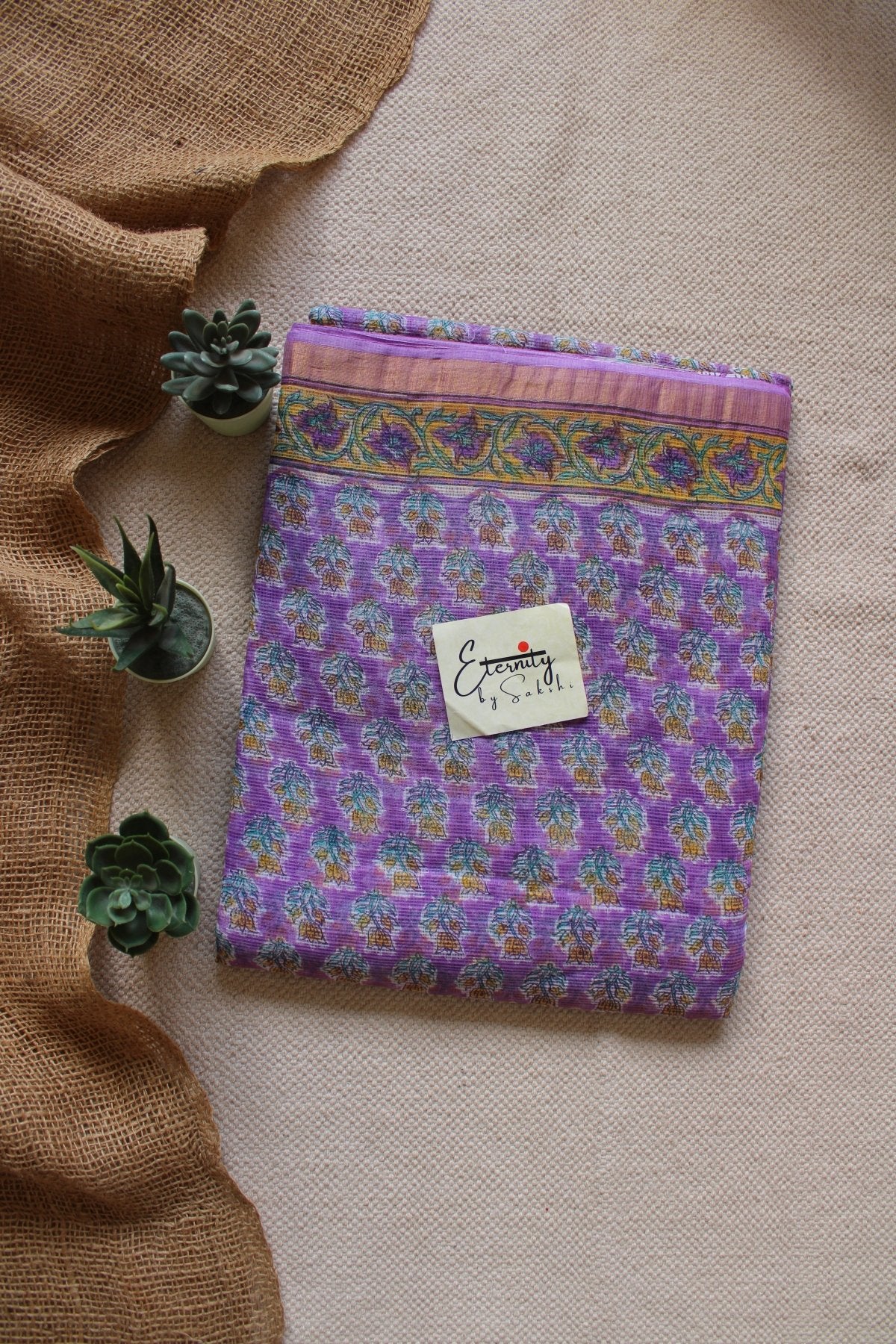 Purple Plum Kota Doriya Saree - Eternity by Sakshi