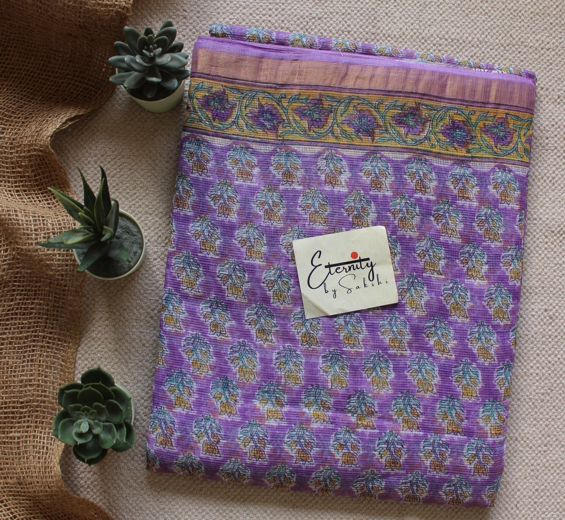 Purple Plum Kota Doriya Saree - Eternity by Sakshi