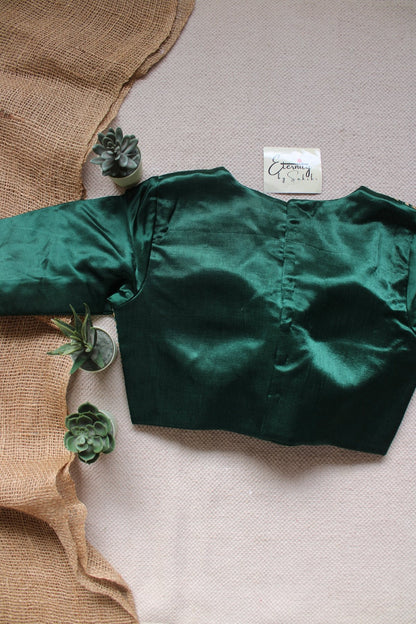 Green Dhruv Tara Patch Blouse