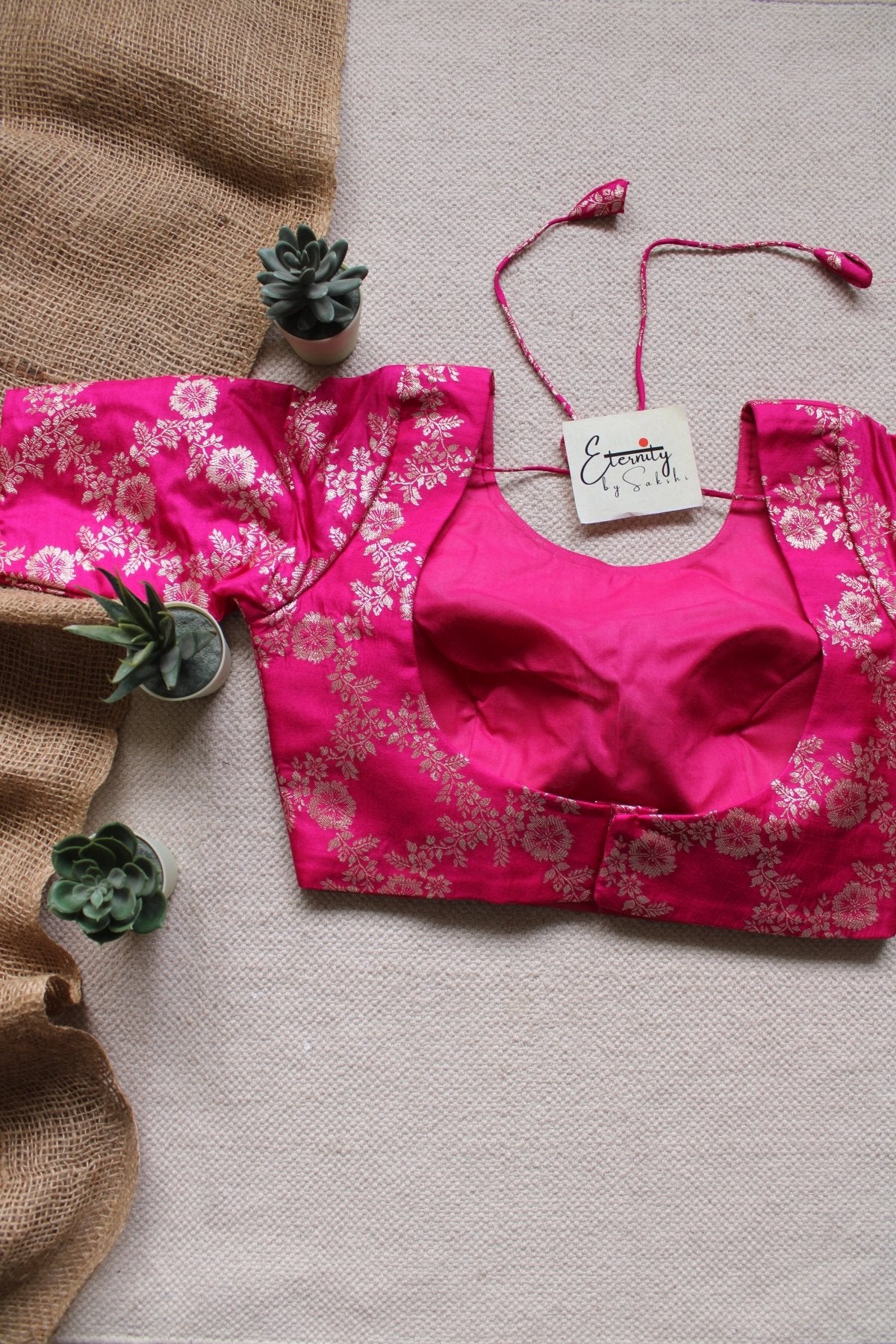 Gulaabi Boat Neck Blouse - Eternity by Sakshi