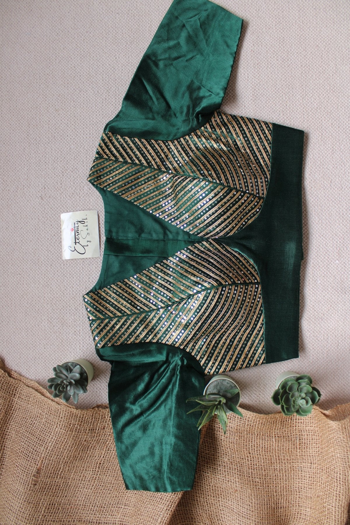 Green Dhruv Tara Patch Blouse