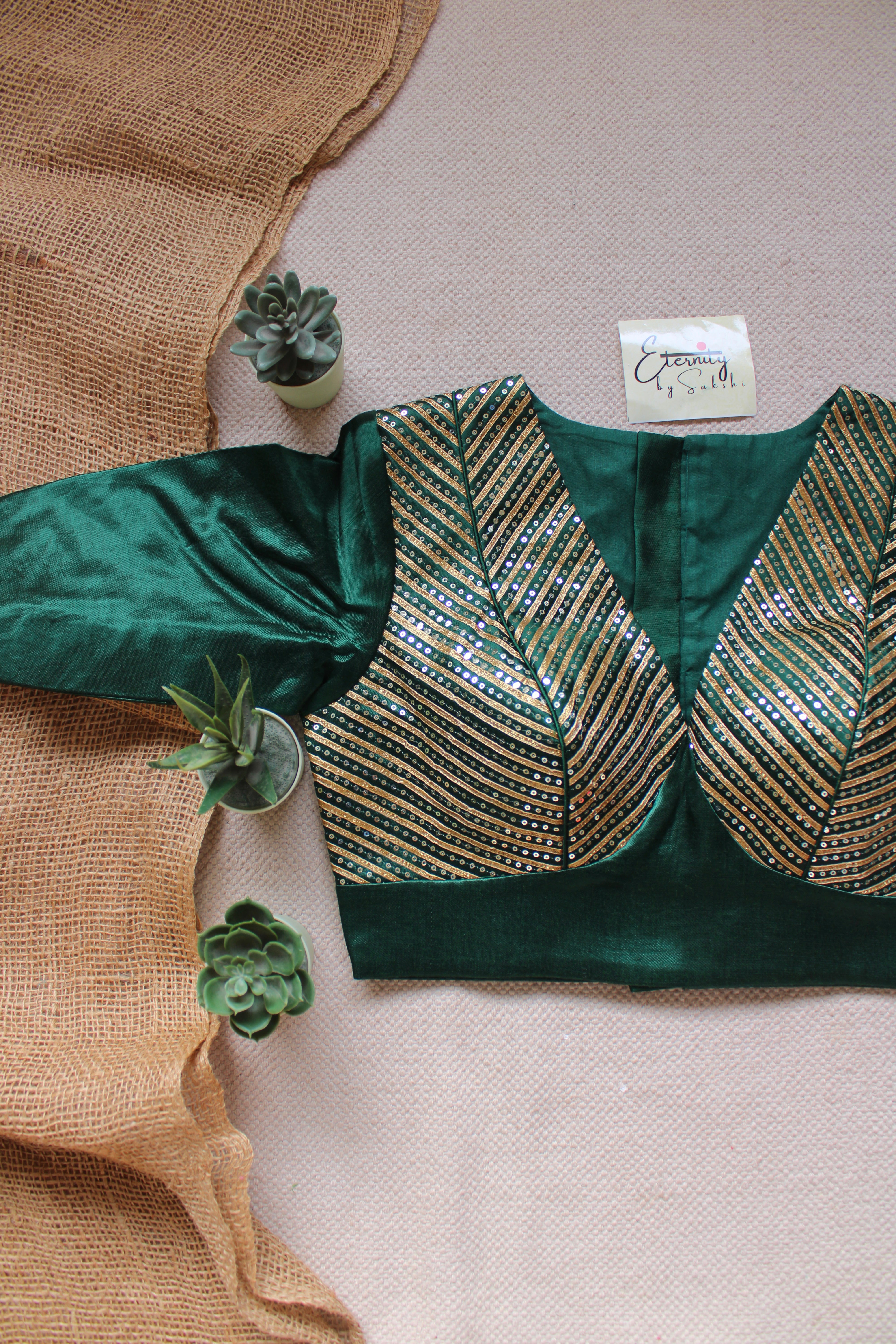 Green Dhruv Tara Patch Blouse