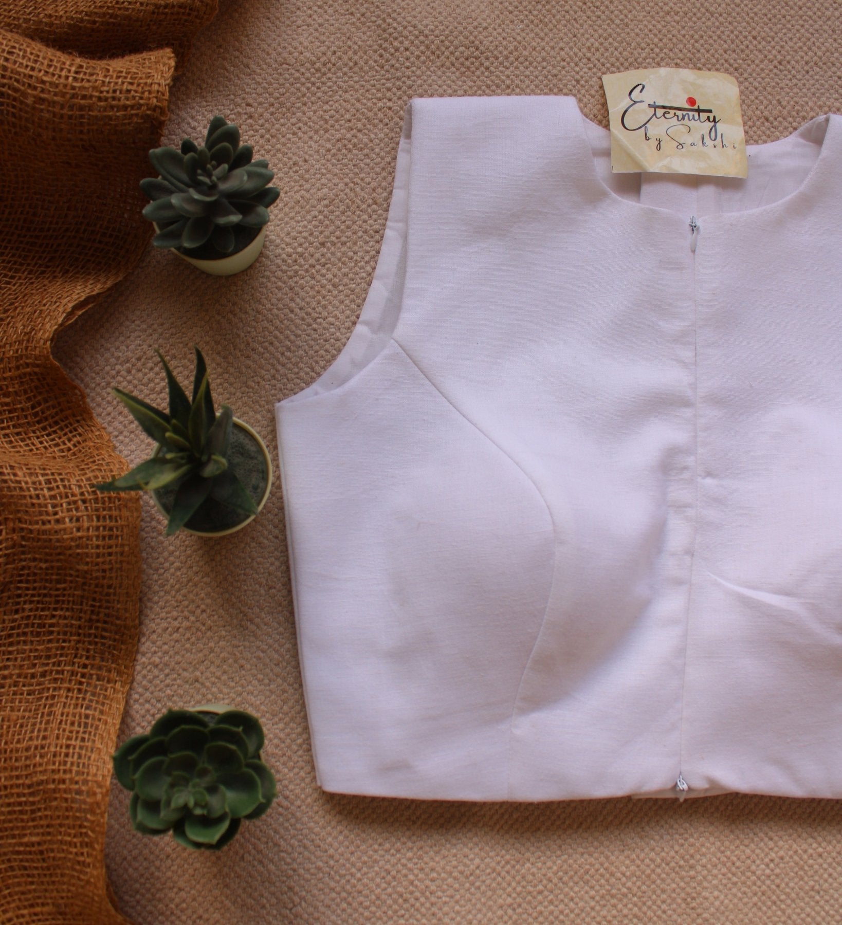 White Double Zip Mood Blouse - Eternity by Sakshi