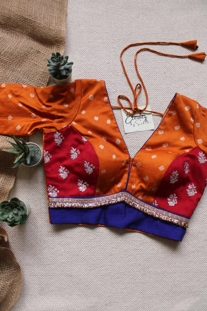 Yellow Bandhani Blouse - Eternity by Sakshi