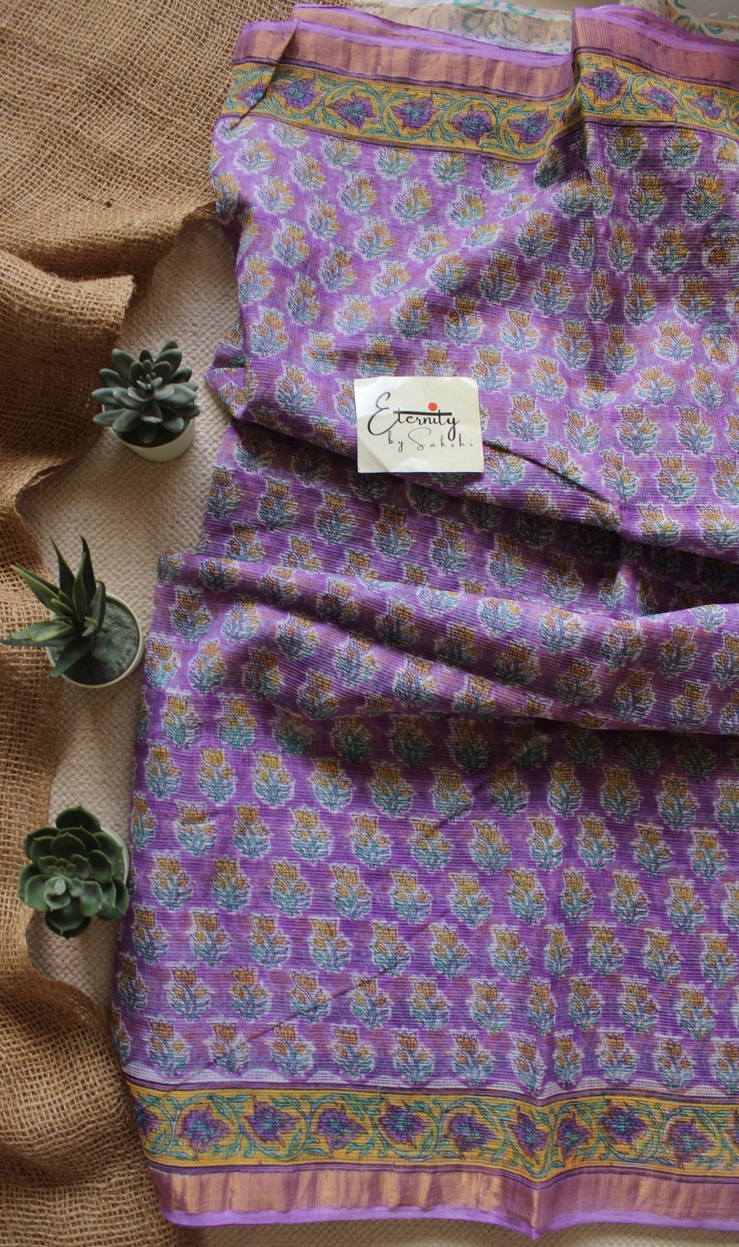 Purple Plum Kota Doriya Saree - Eternity by Sakshi