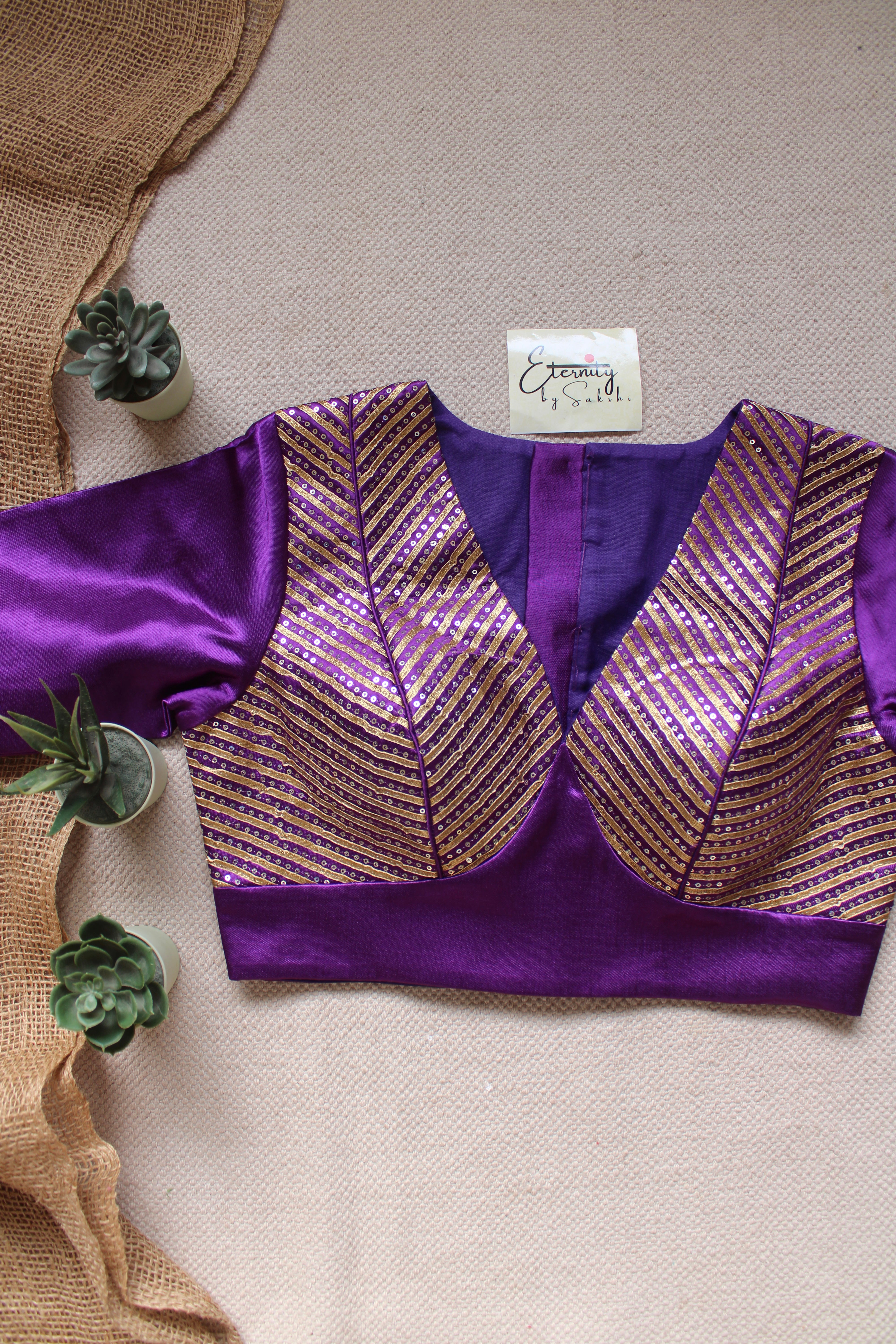 Purple Dhruv Tara Patch Blouse