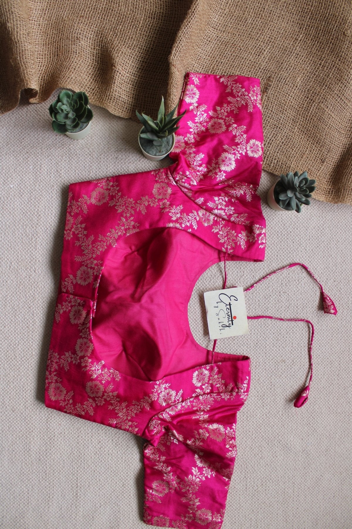 Gulaabi Boat Neck Blouse - Eternity by Sakshi