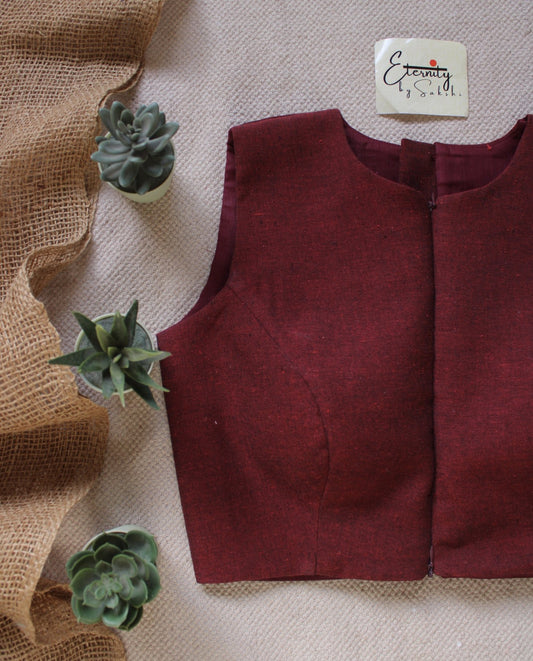 Maroon Double Zip Mood Blouse - Eternity by Sakshi