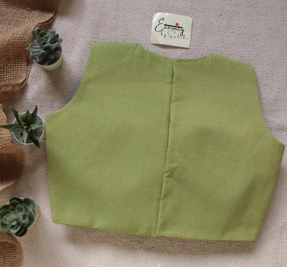 Green Petal Double Zip Mood Blouse - Eternity by Sakshi